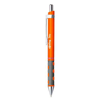 Golyóstoll neonnarancs test, Rotring Tikky III, írásszín kék