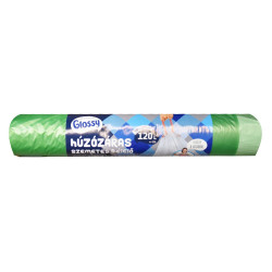 Szemeteszsák önzáró szalaggal 120 liter 70 x 105 cm 10 db/tekercs Glossy zöld Iroda üzemeltetés, munkavédelem Glossy