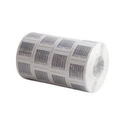 Etikett címke áruvédelmi (RF címke) álvonalkóddal 40x40mm, tekercses 1000 címke/tekercs