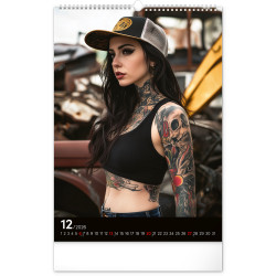 Falinaptár képes  330×460mm Inked Girls Realsystem 2026.