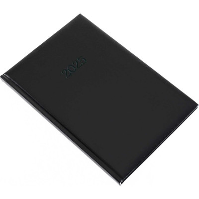 Határidőnapló Standard B/5, heti fehér lapokkal fekete Realsystem 2026.