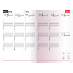 Határidőnapló Standard B/5, heti fehér lapokkal fekete Realsystem 2027.
