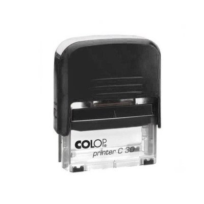 Bélyegző C30 Colop fekete átlátszó ház/natúr párna Bélyegző C30 Colop fekete átlátszó ház/natúr párna