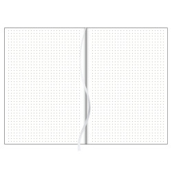 Keménytáblás notesz pontozott vonalozással Colors A5 Bullet, fehér lapokkal Graphite Dayliner 2027.