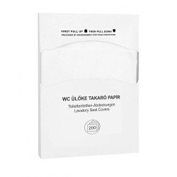 Toalettülőke takaró papír 200 lap/csomag 10 cs/karton Alpha fehér Higiéniai kiegészítő Alpha
