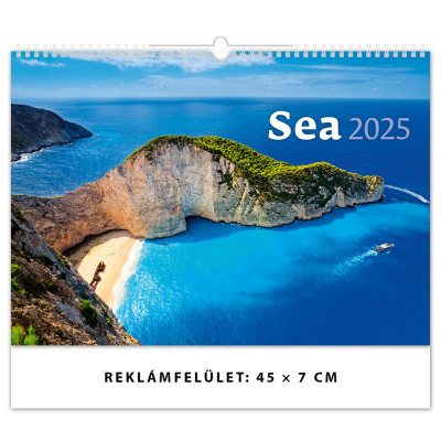 Falinaptár képes 450 × 315 mm, fehér lapokkal Sea Dayliner 2027.