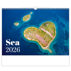 Falinaptár képes 450 × 315 mm, fehér lapokkal Sea Dayliner 2027.