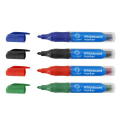 Táblamarker 3mm, kerek, cserélhető betétes, Bluering®, 4 klf. szín Író- irodaszer, papíráru Bluering
