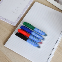 Táblamarker 3mm, kerek, cserélhető betétes, Bluering®, 4 klf. szín