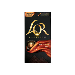 Kávékapszula, Nespresso kompatibilis LOR Colombia 10 db/doboz Iroda üzemeltetés, munkavédelem LOR