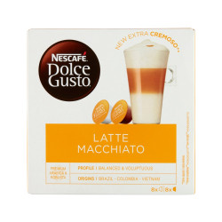 Kávékapszula, Nescafé DOLCE GUSTO Café Latte Macchiato 16db/doboz Iroda üzemeltetés, munkavédelem DOLCE GUSTO