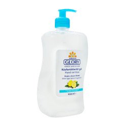 Kéz- és bőrfertőtlenítő gél pumpás 500 ml Glory citrom