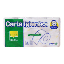 Toalettpapír 2 rétegű kistekercses 200 lap/tekercs 8 tekercs/csomag Paperblu Maxi Durata_Paperdi Iroda üzemeltetés, munkavédelem Paperdi