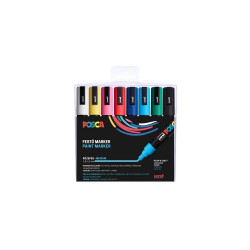 Dekormarker 1,8-2,5mm, Uni Posca PC-5M 8 db-os készlet Dekormarker Uni