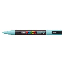 Dekormarker 0,9-1,3mm, Uni Posca PC-3M tengerzöld Dekormarker Uni
