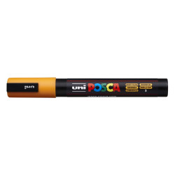 Dekormarker 1,8-2,5mm, Uni Posca PC-5M ragyogó sárga Dekormarker Uni