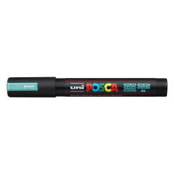 Dekormarker 1,8-2,5mm, Uni Posca PC-5M metál zöld Dekormarker Uni