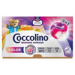 Mosókapszula 40 db/doboz Coccolino Color 3in1 Care Iroda üzemeltetés, munkavédelem Coccolino