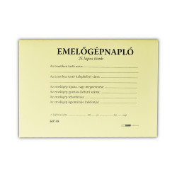 Emelőgépnapló 24 lapos A/5 fekvő D.E.938 Író- irodaszer, papíráru Egyéb