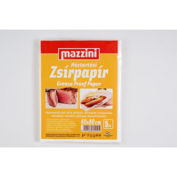 Zsírpapír íves háztartási 60 x 80 cm 5 ív/csomag Mazzini Csomagolópapír Mazzini