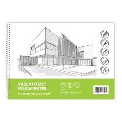 Vázlatfüzet FÉLFAMENTES B/4 32 lap 120gr. Bluering Író- irodaszer, papíráru Bluering