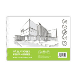 Vázlatfüzet FÉLFAMENTES B/5 32 lap 120gr. Bluering Író- irodaszer, papíráru Bluering