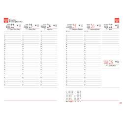 Tanári határidőnapló A5, műbőr 150mmx210mm, fehér lapokkal lila 2025/2026 Realsystem