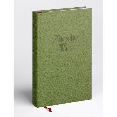 Tanítói zsebkönyv A5, műbőr 145mmx205mm, fehér lapokkal zöld 2025/2026 Realsystem Tanítói zsebkönyv A5, műbőr 145mmx205mm, fehér lapokkal zöld 2025/2026 Realsystem