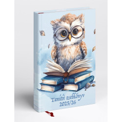 Tanítói zsebkönyv A5, műbőr 145mmx205mm, fehér lapokkal bagoly 2026/2027 Realsystem Író- irodaszer, papíráru Realsystem
