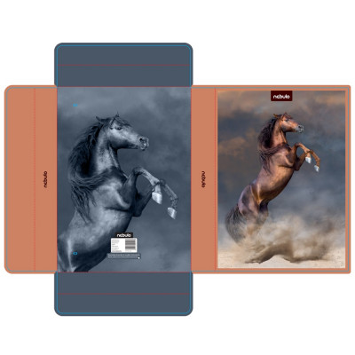 Füzetbox A4, hullámkarton, Szürke Ló, Nebulo
