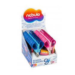 Olló 25cm, hegyes, ergonomikus, iskolai, Nebulo Irodatechnika, kellékei Nebulo