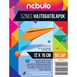 Hajtogatólapok színes 12x16 cm, vegyes színek, 50 lap/csomag, Nebulo Író- irodaszer, papíráru Nebulo