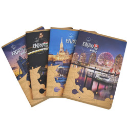 Füzet iskolai A5, 48ap, vonalas 21-48 4-8 osztályos Design 3D Enjoy Író- irodaszer, papíráru Fűzfő