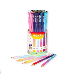Grafitceruza HB, háromszögletű, 72 db/doboz, Nebulo, vegyes minták, Gradiens