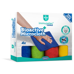 Törlőkendő mikroszálas 32 x 32 cm Immunetec BioActive 4 db/csomag Bonus_B785 Iroda üzemeltetés, munkavédelem Bonus