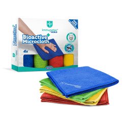 Törlőkendő mikroszálas 32 x 32 cm Immunetec BioActive 4 db/csomag Bonus_B785
