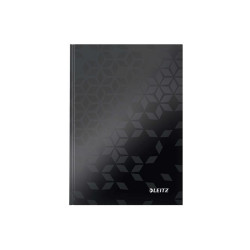 Beíró, A5, vonalas, 80 lap, keményfedeles, LEITZ  Wow fekete Irodatechnika, kellékei Leitz