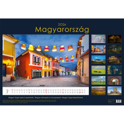 Falinaptár képes 340 × 485 mm, fehér lapokkal Magyarország Dayliner 2027.