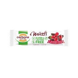 Müzliszelet 20 g, CERBONA, étcsokis-málnás hozzáadott cukor nélkül Iroda üzemeltetés, munkavédelem Cerbona
