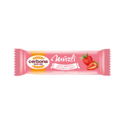 Müzliszelet 20 g, CERBONA, epres-joghurtos Iroda üzemeltetés, munkavédelem Cerbona