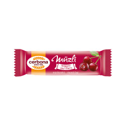 Müzliszelet 20 g, CERBONA, meggyes Iroda üzemeltetés, munkavédelem Cerbona