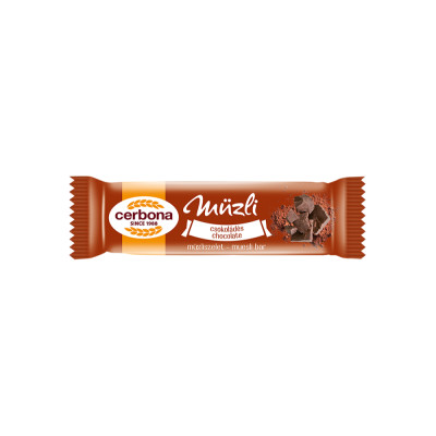 Müzliszelet 20 g, CERBONA, csokoládés