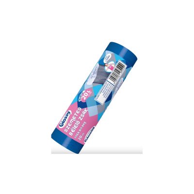 Szemeteszsák 20 liter 49 x 50 cm 20 db/tekercs kék_Glossy Szemeteszsák 20 liter 49 x 50 cm 20 db/tekercs kék_Glossy