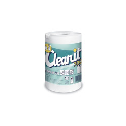 Papírtörlő konyhai 2 rétegű átmérő: 17,5 cm 476 lap/100 méter/tekercs 6 tekercs/karton Cleanit 700 Lucart_821724 fehér Iroda üzemeltetés, munkavédelem Lucart