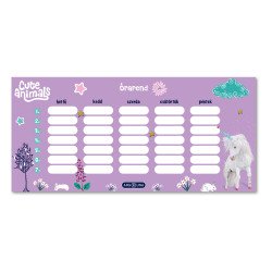 Órarend egylapos lányos, Ars Una UNICORN 25db/csomag Író- irodaszer, papíráru Ars Una