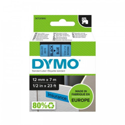 Feliratozógép szalag kompatibilis Dymo D1 S0720560/45016 12mmx7m fekete/kék ECO Irodatechnika, kellékei Eco