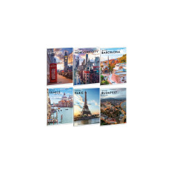 Füzet iskolai A4, 40lap, vonalas Ars Una CITYSCAPE 10db/csomag Író- irodaszer, papíráru Ars Una