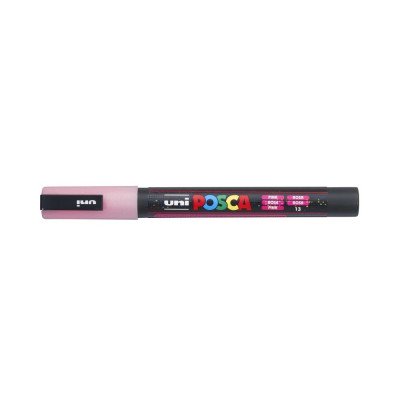 Dekormarker 0,9-1,3mm, Uni-Posca PC-3ML csillámló rózsaszín