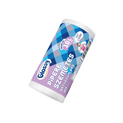 Szemeteszsák pipere 10 liter 34 x 44 cm 40 db/tekercs fehér