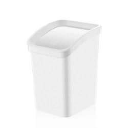 Szemetes kuka billenő fedéllel műanyag 12 literes fehér Író- irodaszer, papíráru Egyéb